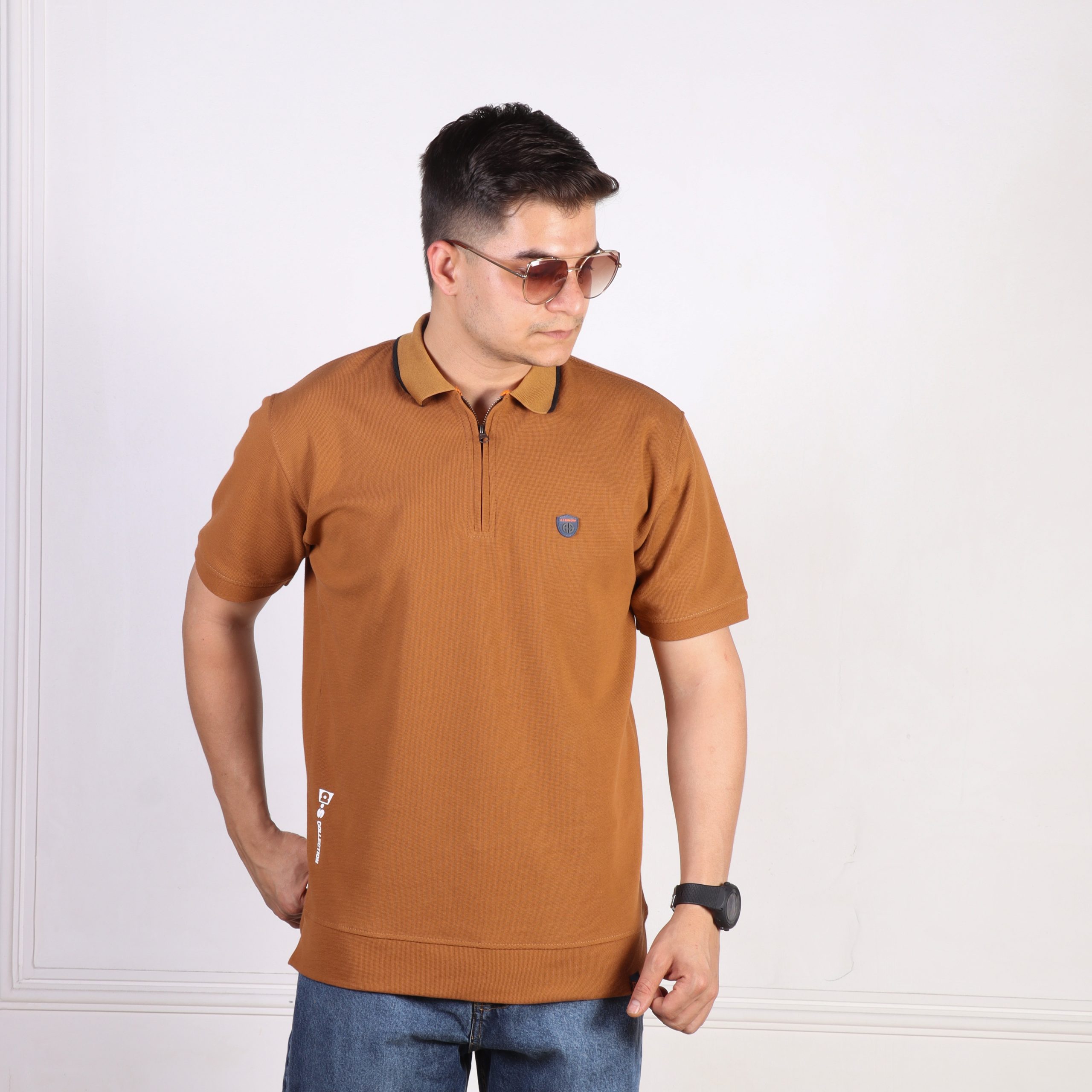 تیشرت مردانه یقه دار ویفری