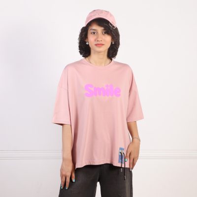 تیشرت باکسی زنانه smile